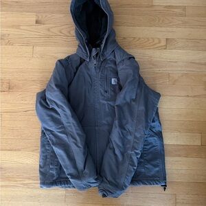 Carhartt Women's Hooded Jacket in Dark Gray